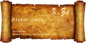 Kiefer Zsolt névjegykártya